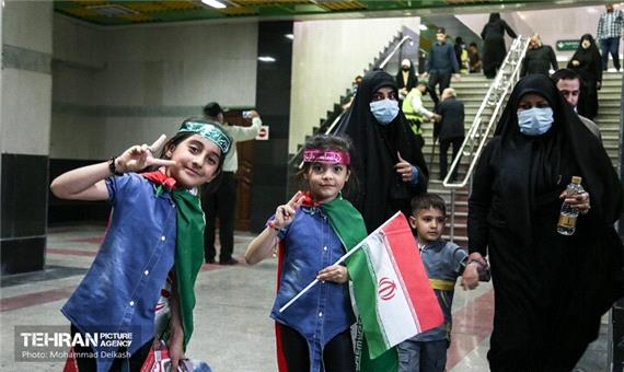 خدمات ویژه مترو تهران در مراسم سلام فرمانده