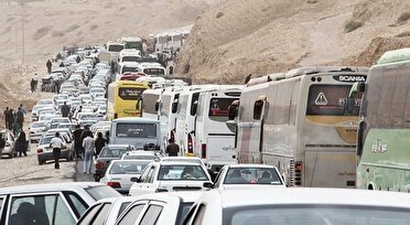 افزایش حجم تردد خودرو‌های زائران در جاده‌های لرستان