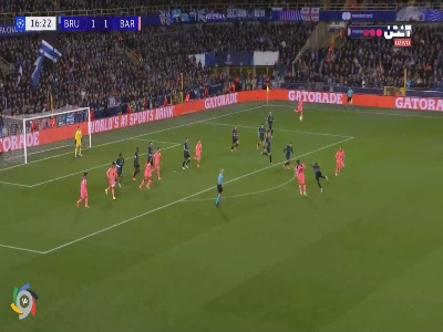 ضد حمله دیدنی؛ گل دوم کلوب بروژ توسط کارلوس بورگس در دقیقه ۱۷