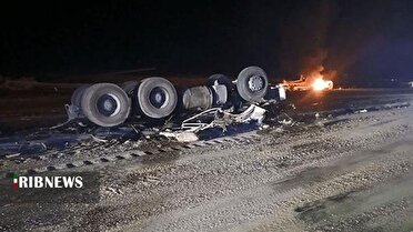 ۲ کشته و یک زخمی در تصادف ۳ تریلی در بروجرد