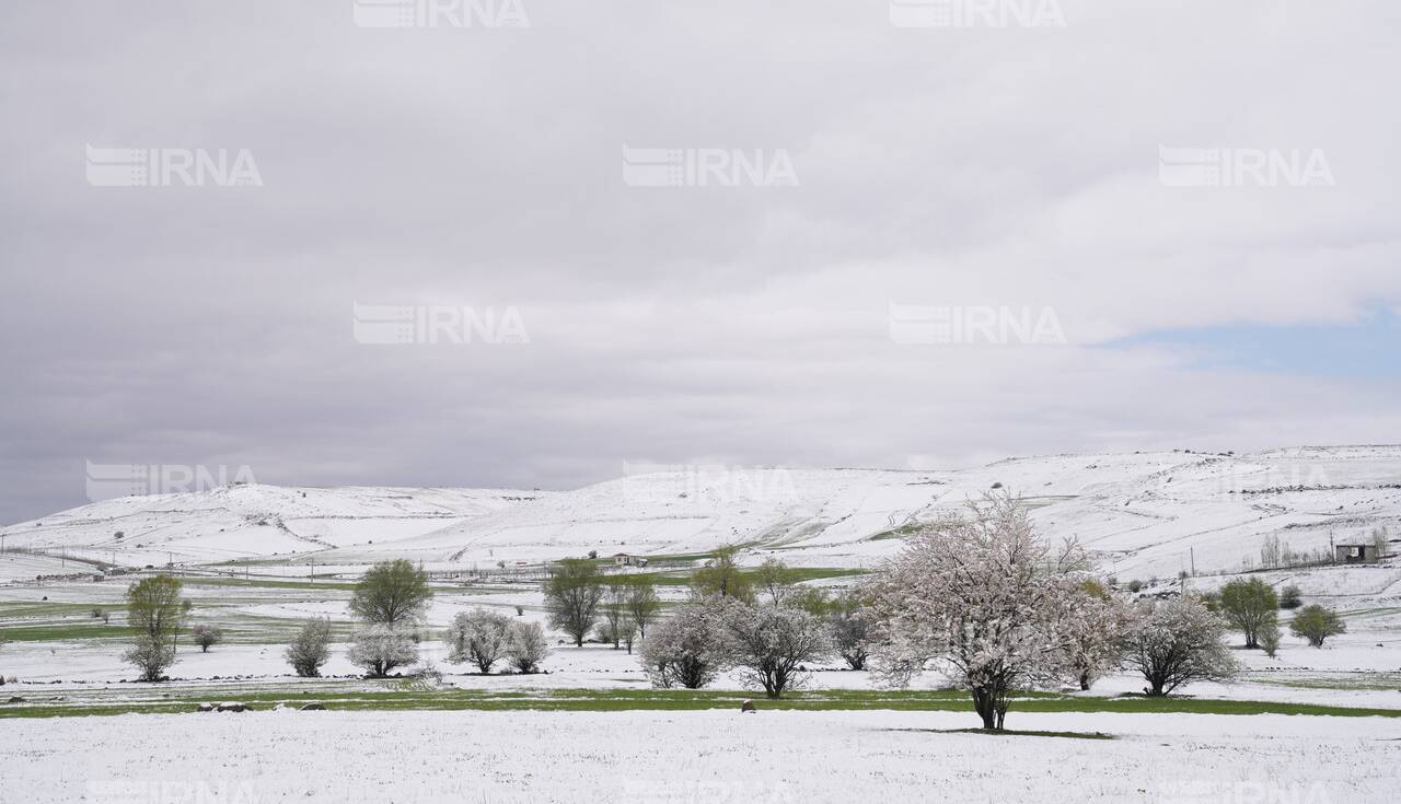بارش نخستین برف پاییزی بر «گرین کوه» لرستان