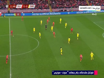 گل اول سوئیس به سوئد توسط امبولو