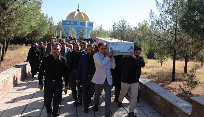 پیکر مطهر شهید گمنام در دانشگاه لرستان تشییع شد