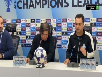 بخش اول کنفرانس خبری ساپینتو سرمربی استقلال پس از تساوی مقابل الوصل