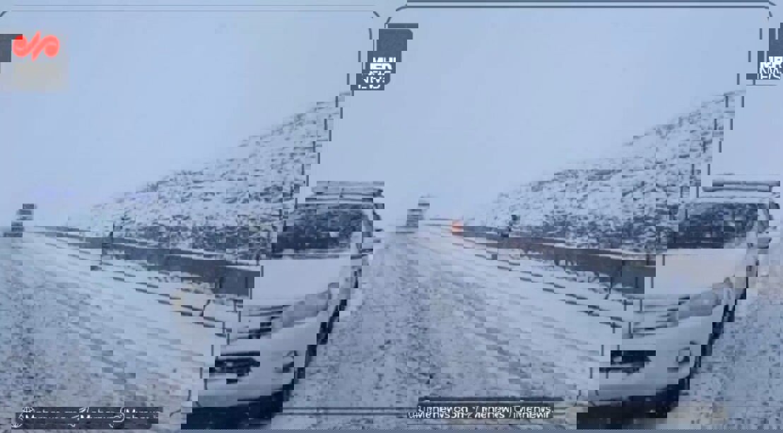 بارش شدید برف در محور ازنا - اراک