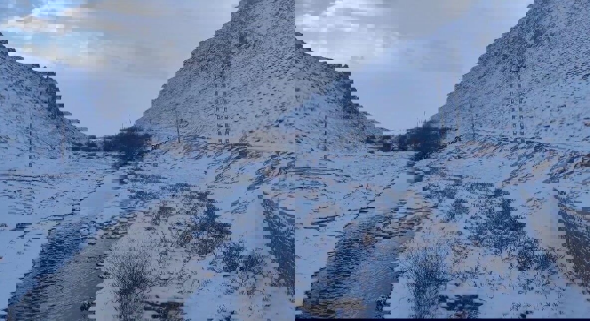 تصاویری زیبا از جاری شدن چشمه‌ها در دل برف