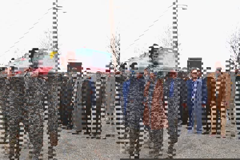 مراسم تشییع پیکر شهید «امیرحسام خدایاری‌فرد» در کوهدشت برگزار شد