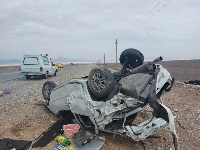 تصادف مرگبار تیبا و ساینا در جاده اسلام‌آباد