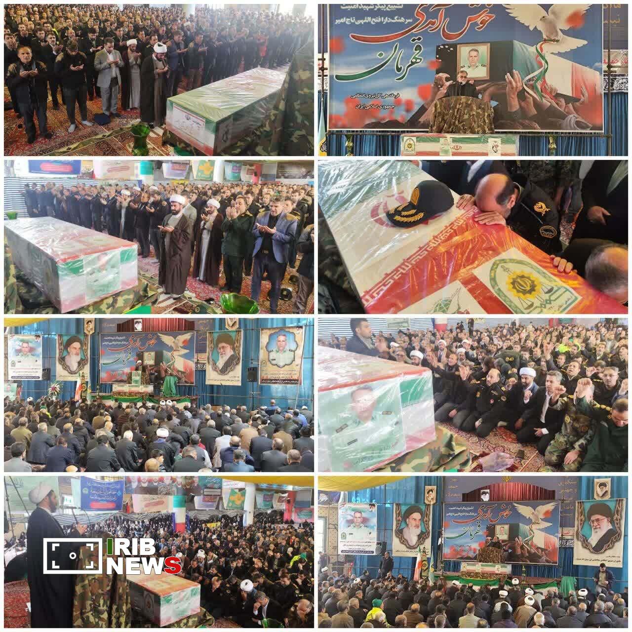 تشییع پیکر شهید دارا فتح‌اللهی در دلفان لرستان