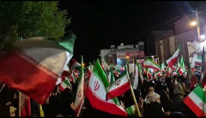 فریاد «الله‌اکبر، خامنه‌ای رهبر» مردم دورود