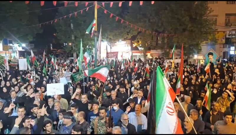 راهپیمایی مردم کوهدشت در شب ۱۵۳ حماسه