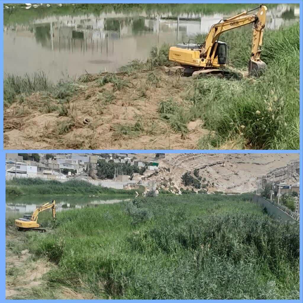 آغاز عملیات لایروبی رودخانه کشکان در پلدختر لرستان
