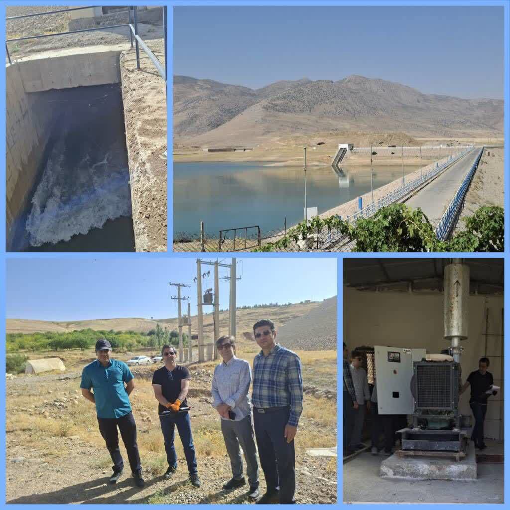 رزمایش بازگشایی دریچه های تحتانی سدمخزنی ایوشان لرستان
