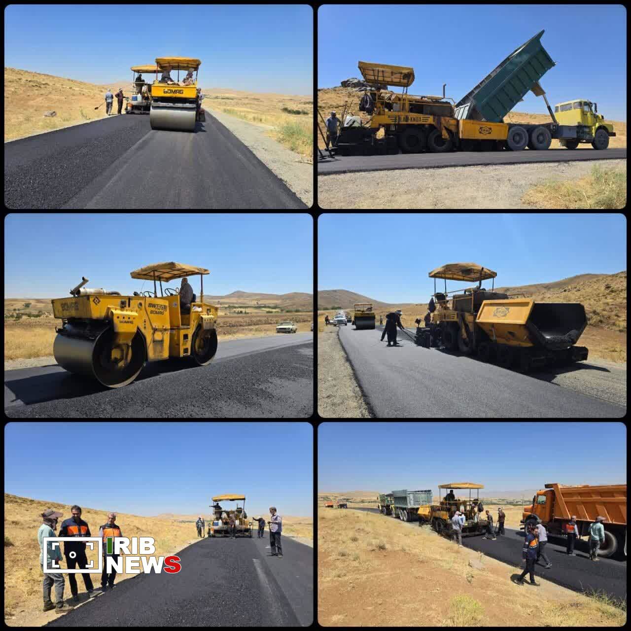 اجرای عملیات روکش آسفالت‌ محور روستایی دودانگه و سرنجه بروجرد