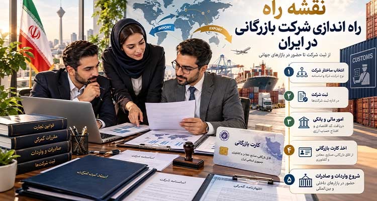 نقشه راه راه اندازی شرکت بازرگانی در ایران