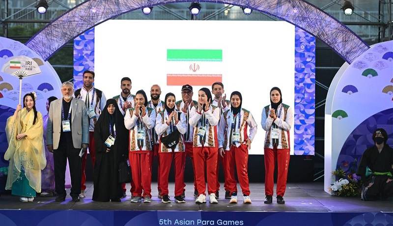 اهتزاز پرچم ایران در دهکده بازی‌های پاراآسیایی ۲۰۲۶ ناگویا